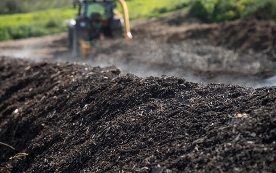 Composting plant with organic waste from the Hotels of Playa de Muro